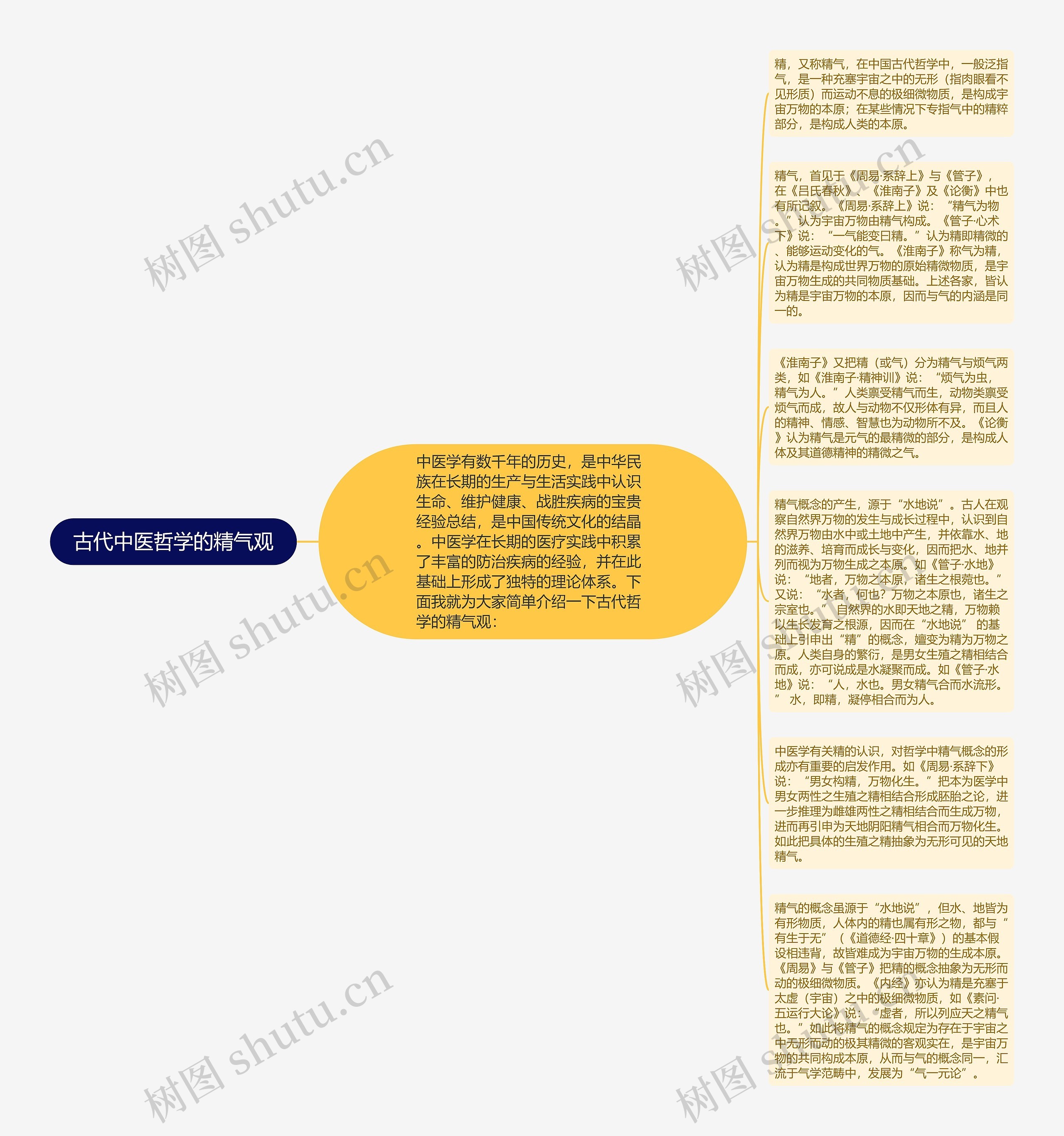 古代中医哲学的精气观思维导图