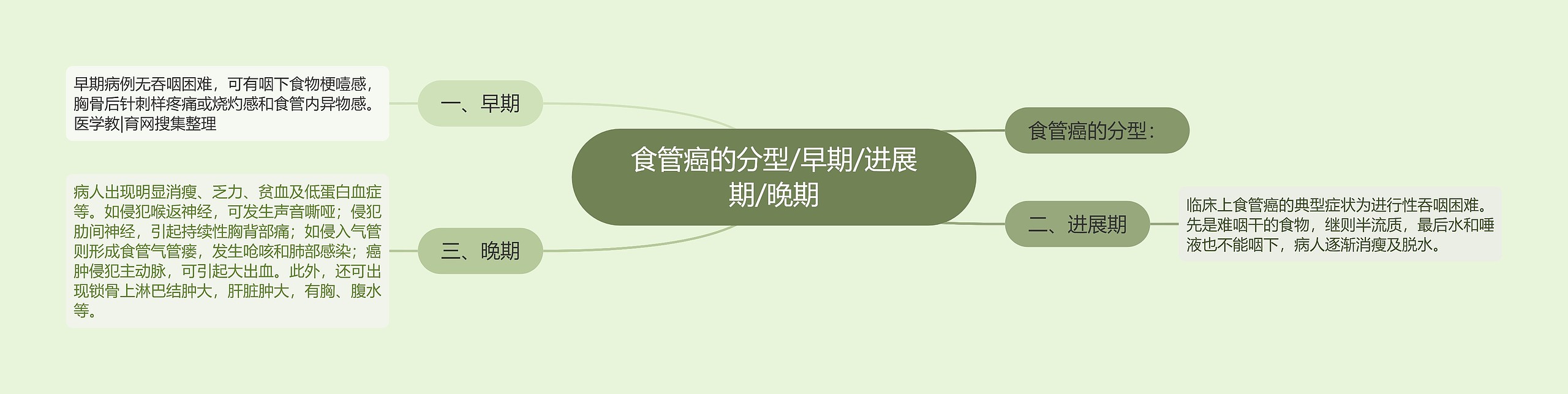 食管癌的分型/早期/进展期/晚期