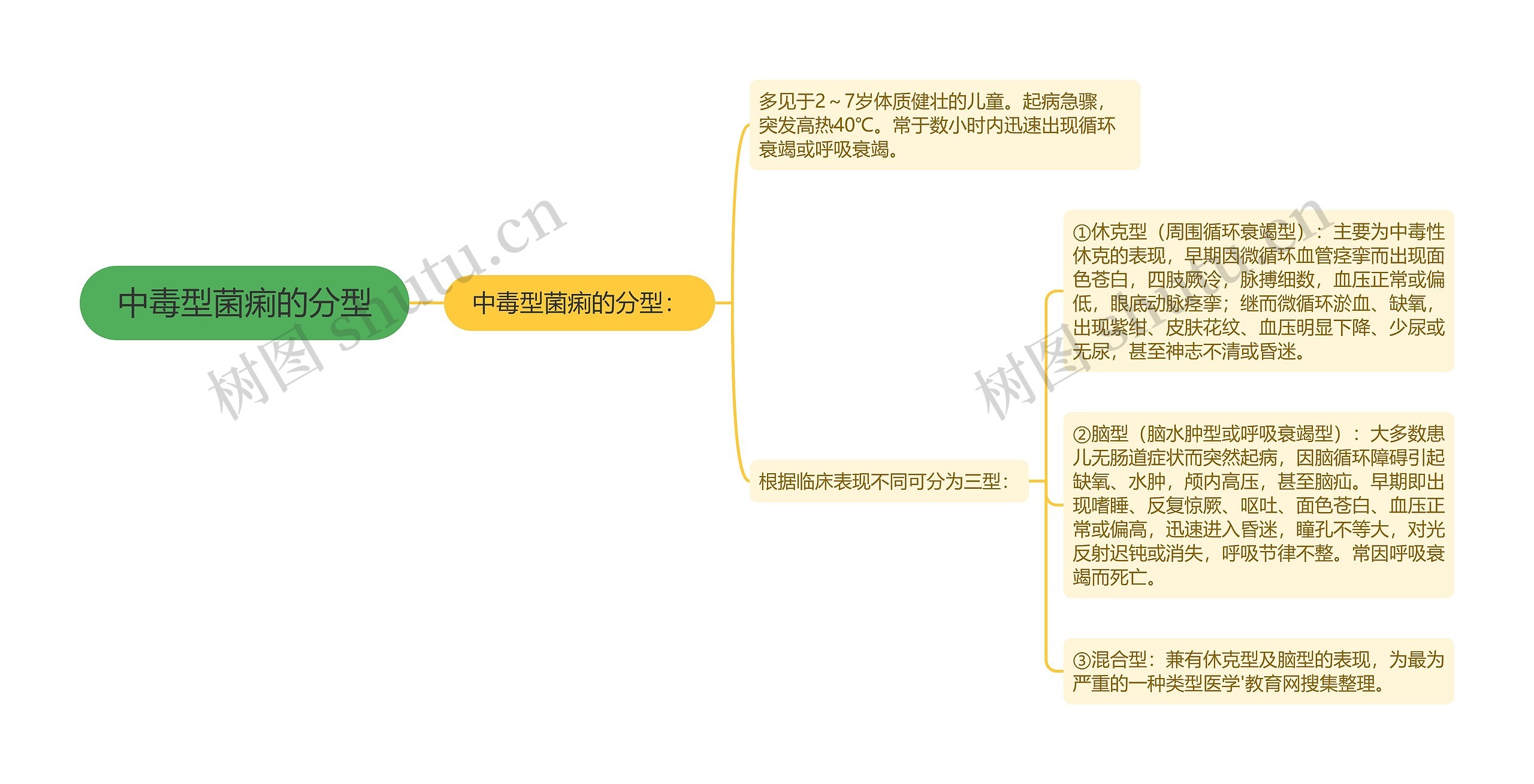 中毒型菌痢的分型思维导图