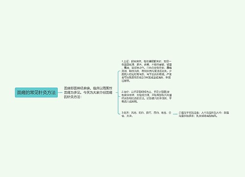 面瘫的常见针灸方法