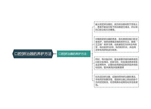 口腔|矫治器的养护方法