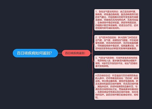 百日咳疾病如何鉴别？