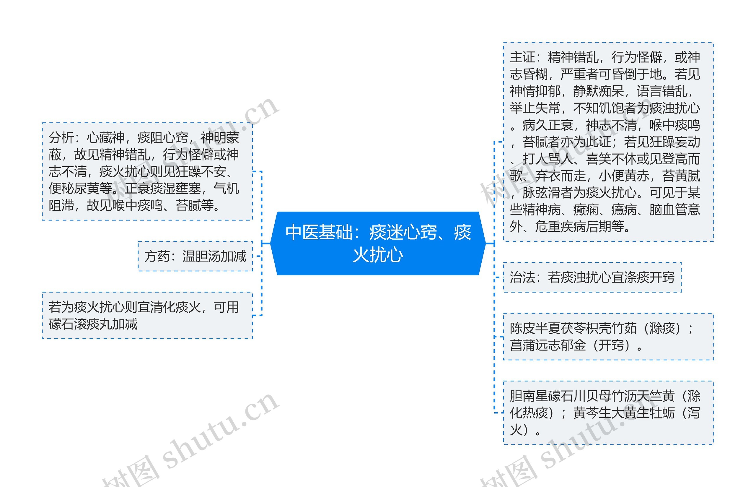 中医基础：痰迷心窍、痰火扰心思维导图