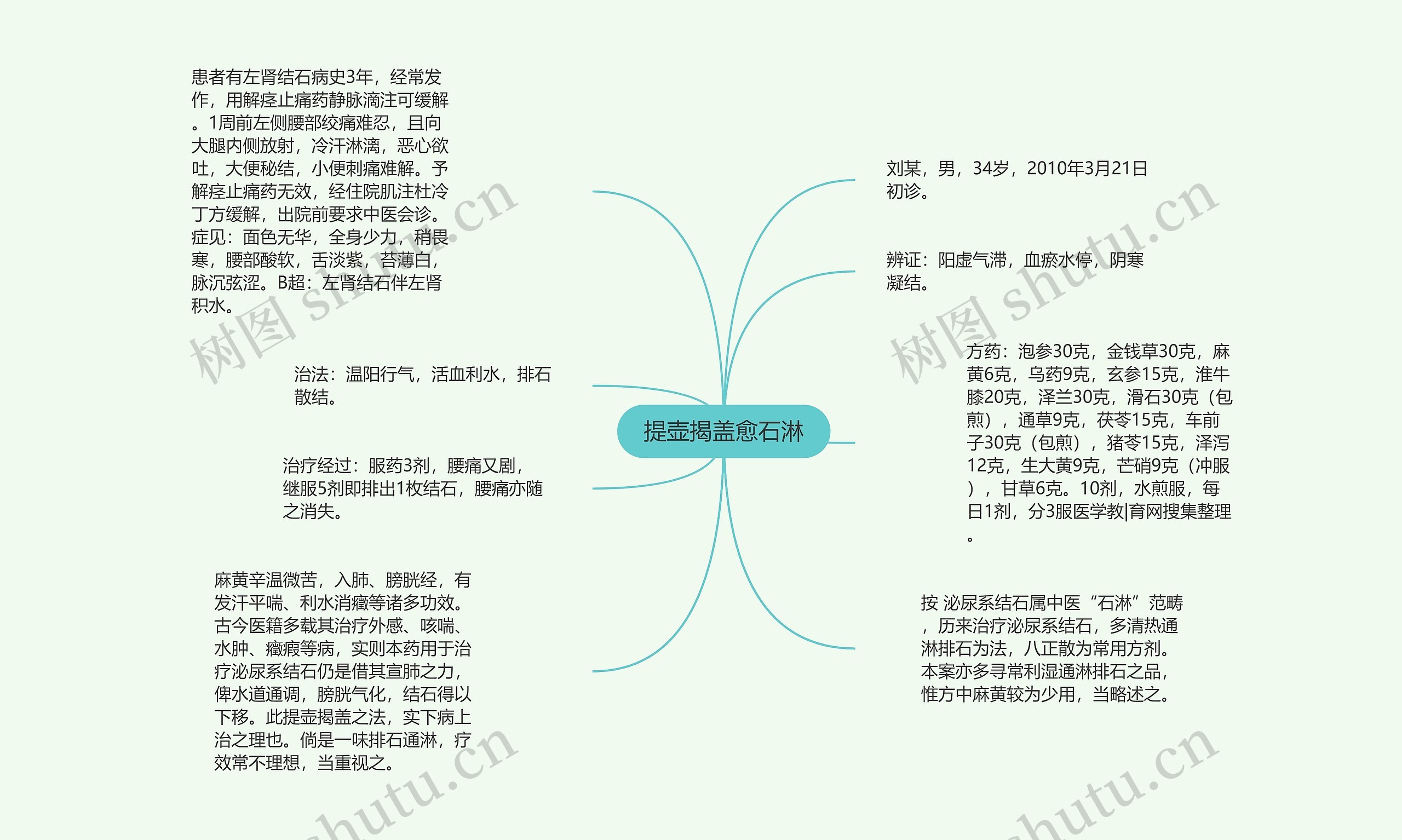 提壶揭盖愈石淋思维导图