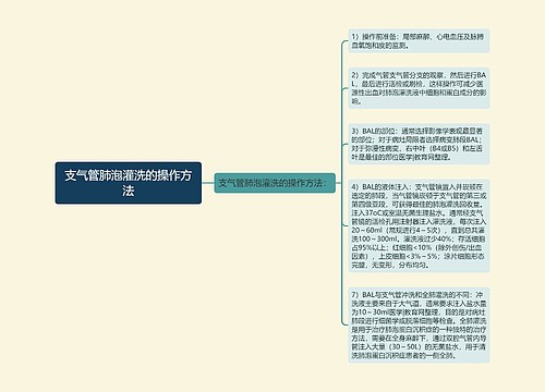 支气管肺泡灌洗的操作方法