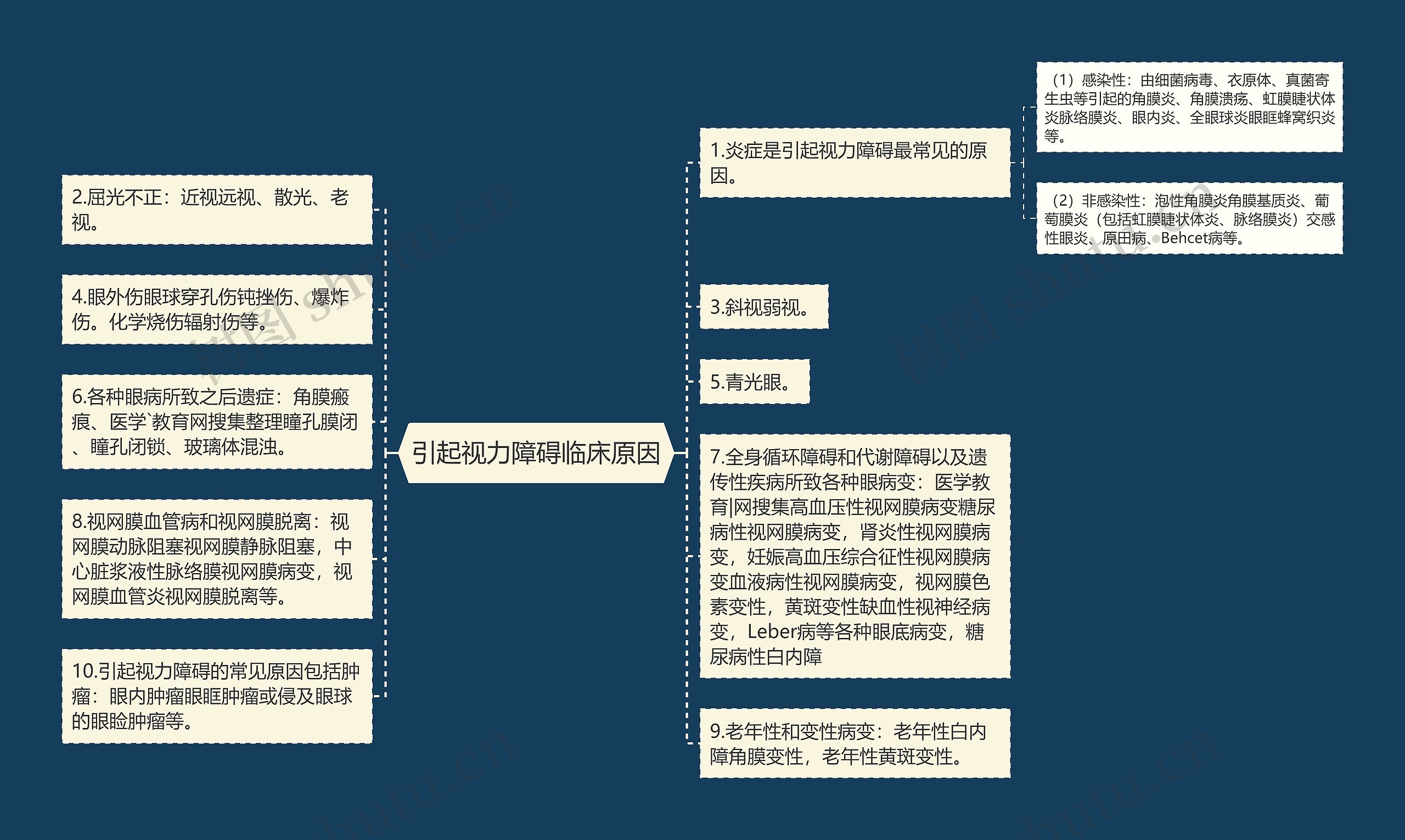 引起视力障碍临床原因