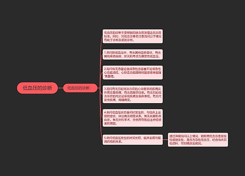 低血压的诊断