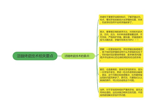 活髓烤瓷技术相关要点