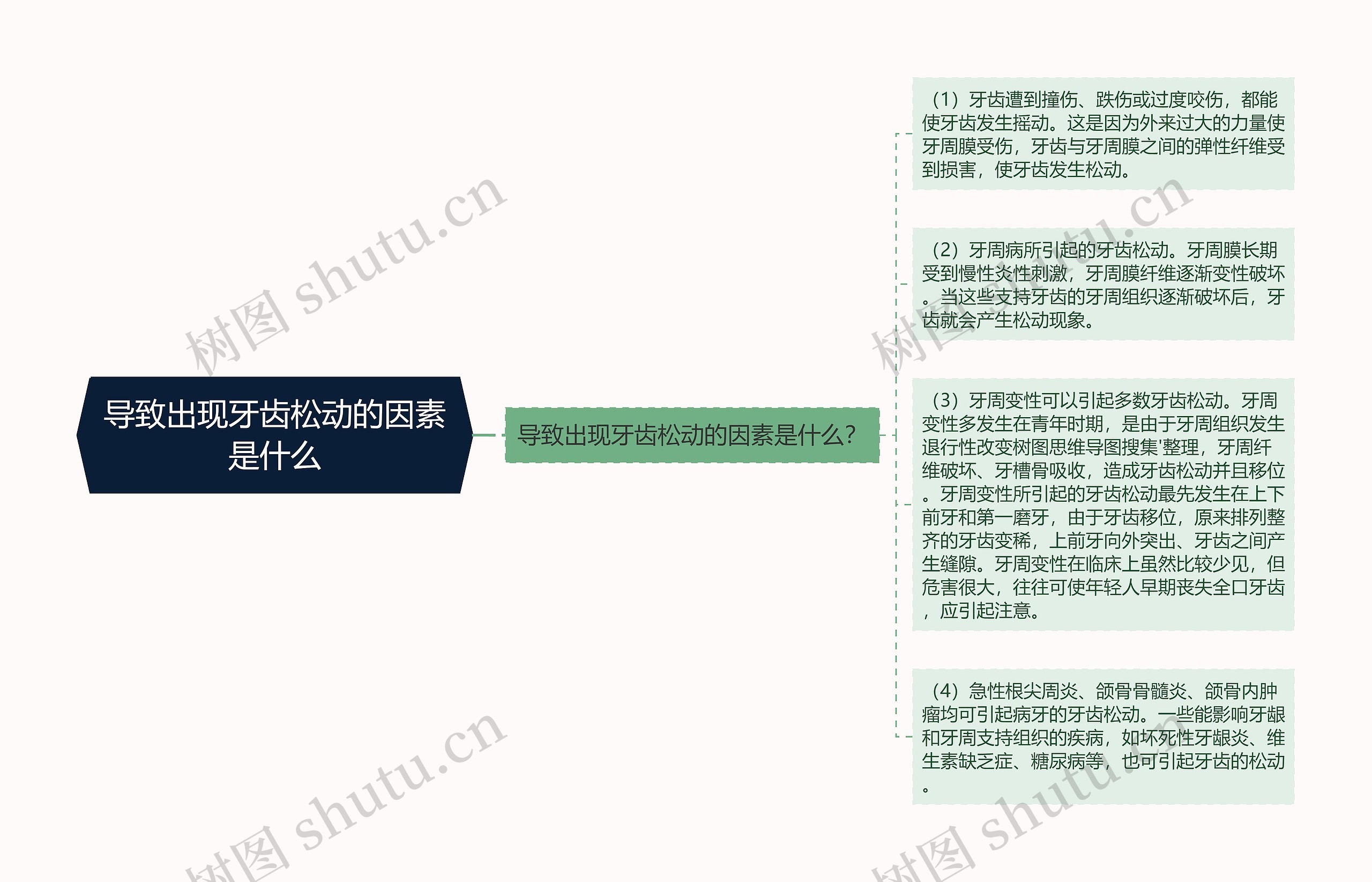 导致出现牙齿松动的因素是什么思维导图