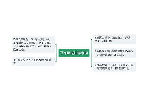 平车运送注意事项