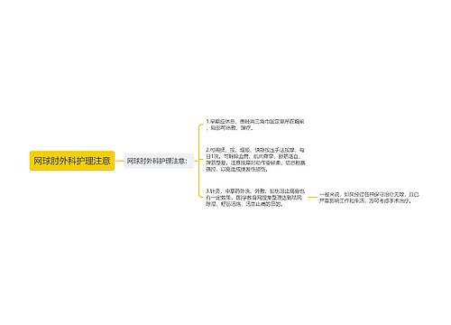 网球肘外科护理注意