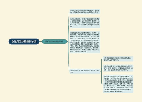 急性风湿热的鉴别诊断