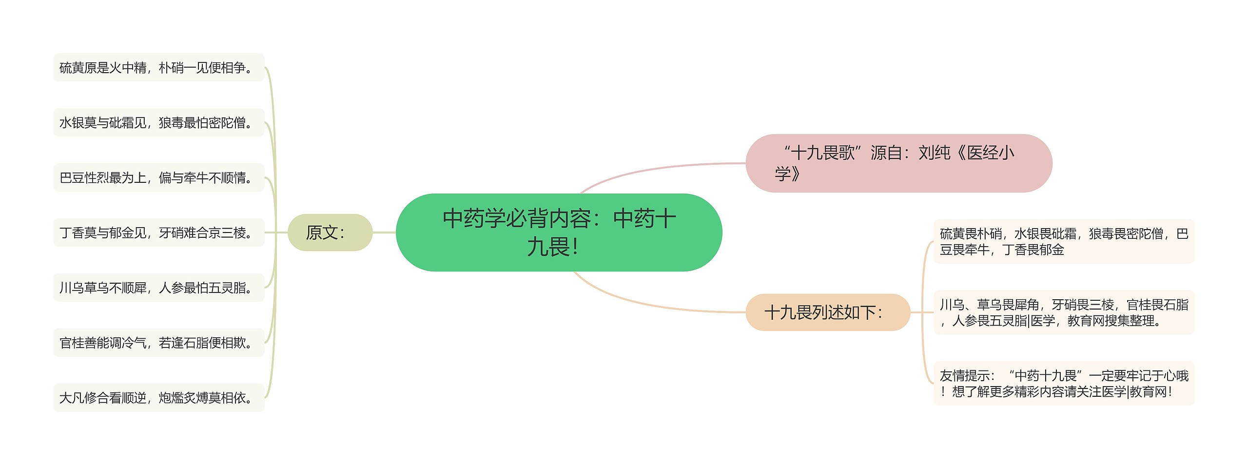 中药学必背内容:中药十九畏! 中药学必背内容:中药十九畏!