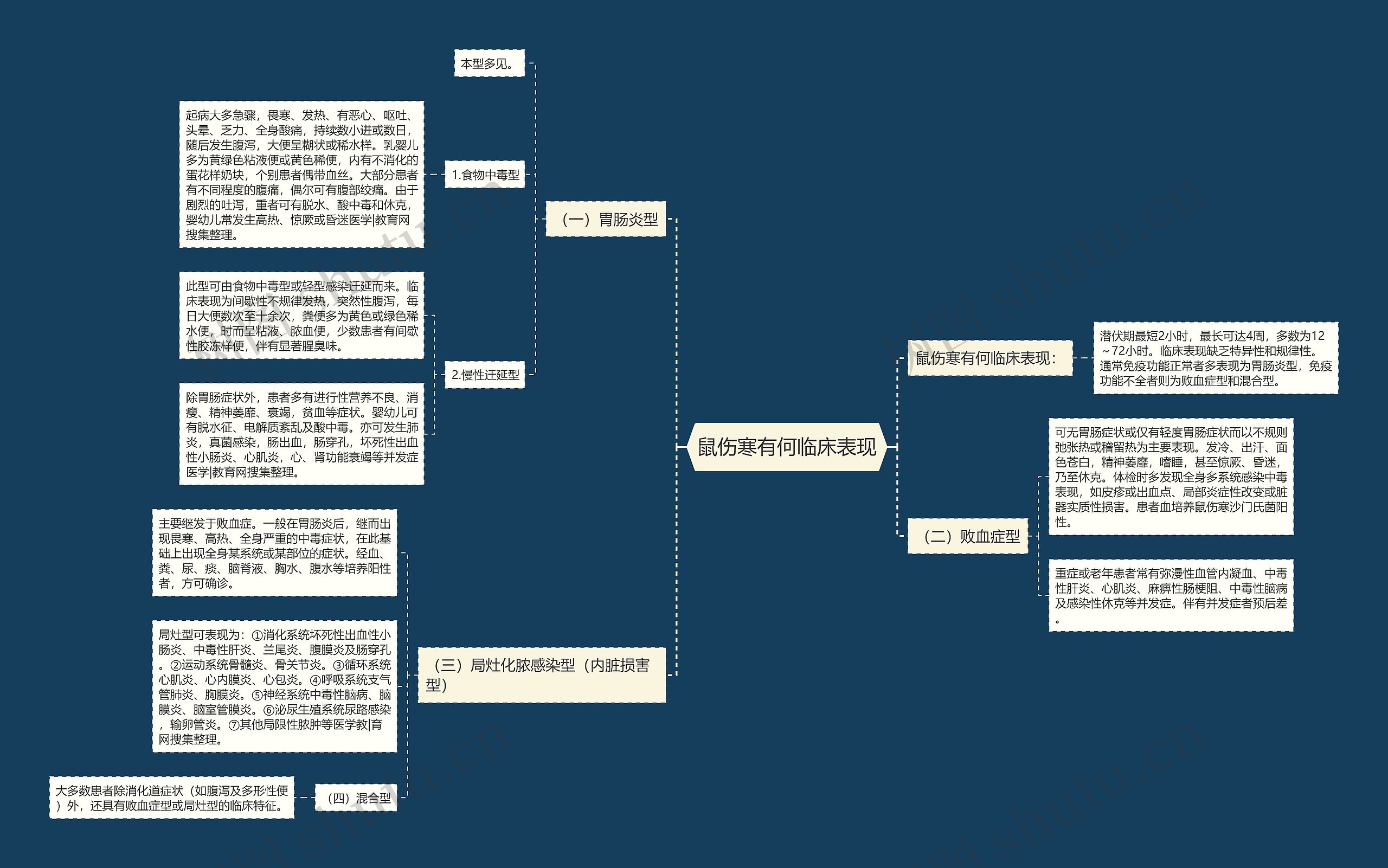 鼠伤寒有何临床表现思维导图