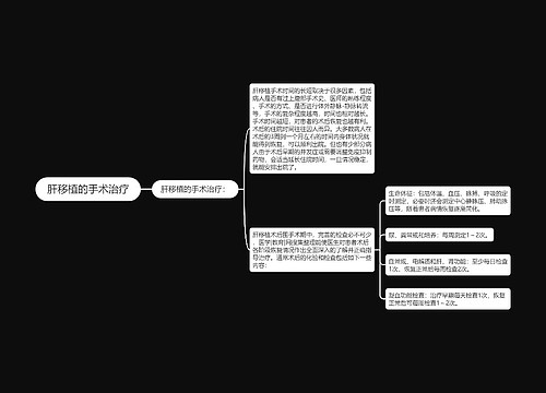 肝移植的手术治疗