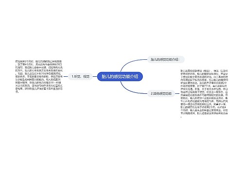 胎儿的感觉功能介绍