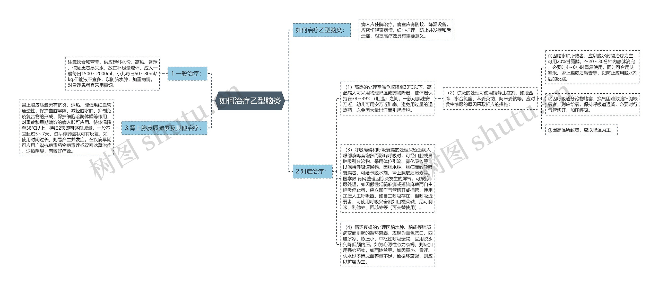 如何治疗乙型脑炎思维导图