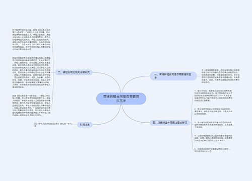 商铺转租合同是否需要房东签字