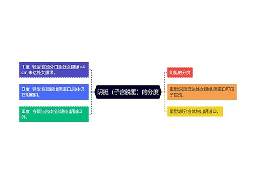 阴挺（子宫脱垂）的分度