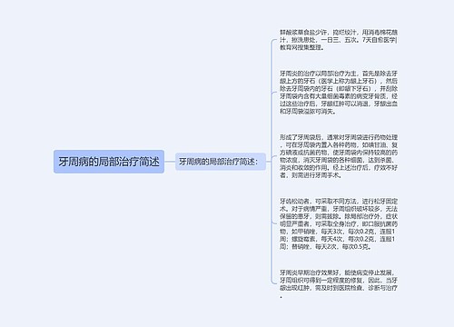 牙周病的局部治疗简述