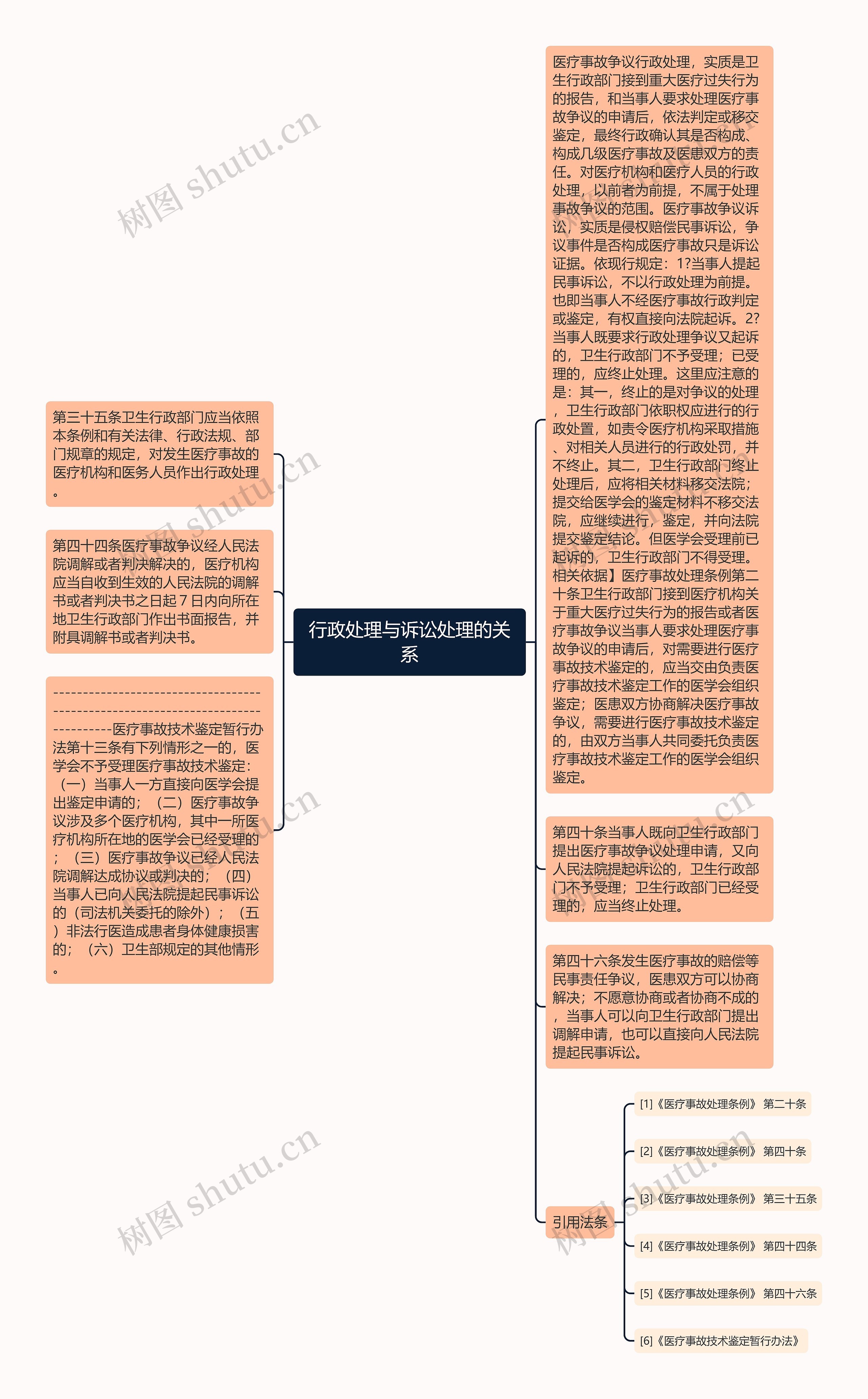 行政处理与诉讼处理的关系思维导图