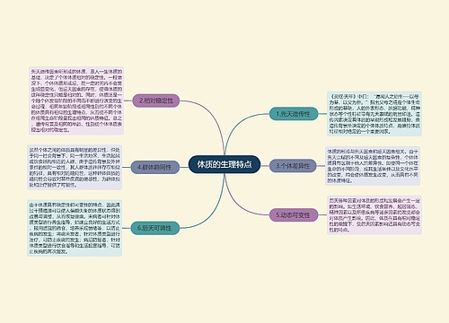 体质的生理特点