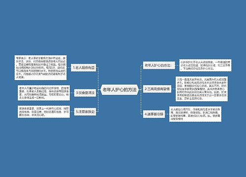老年人护心的方法