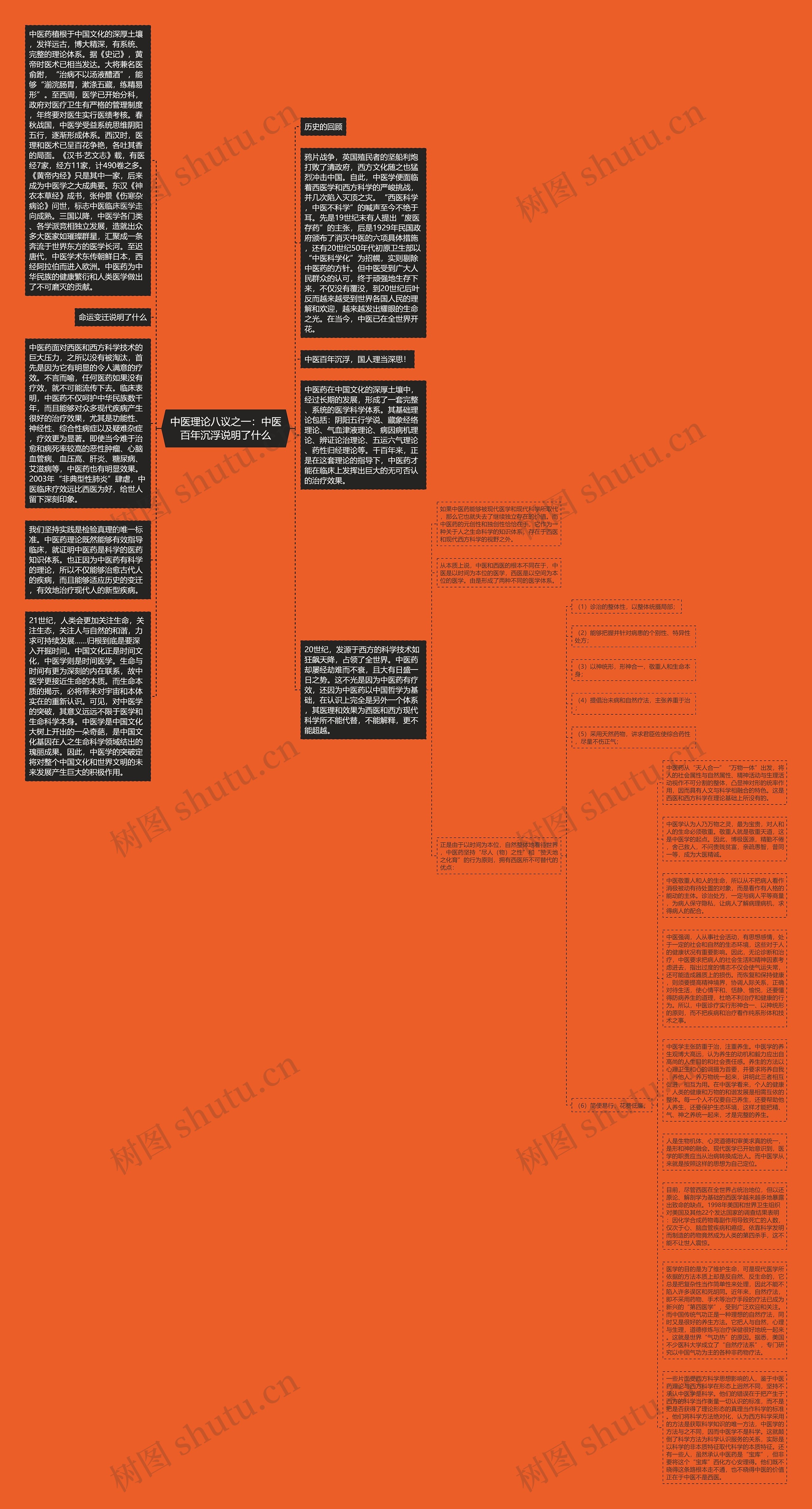 中医理论八议之一：中医百年沉浮说明了什么思维导图