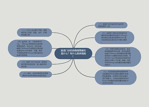 肠道门诊的消毒隔离原则是什么？有什么具体措施？