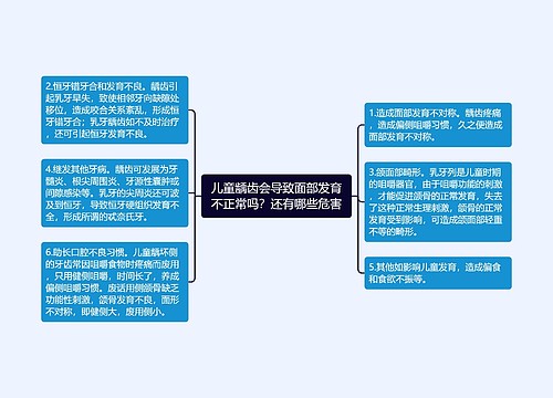 儿童龋齿会导致面部发育不正常吗？还有哪些危害