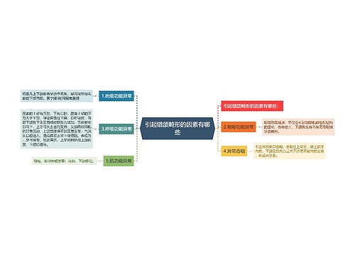 引起错颌畸形的因素有哪些