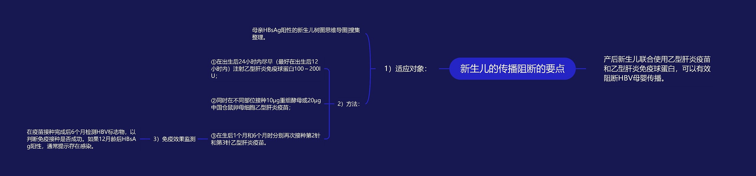 新生儿的传播阻断的要点思维导图