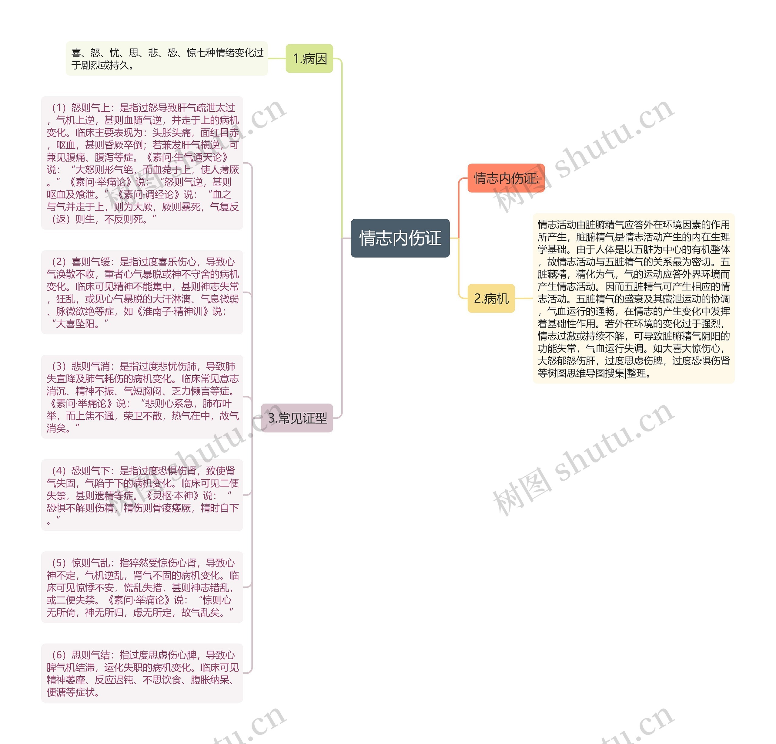 情志内伤证思维导图