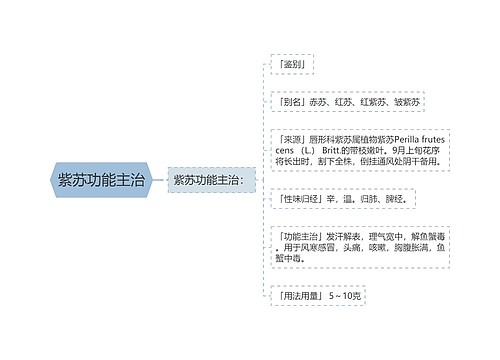 紫苏功能主治