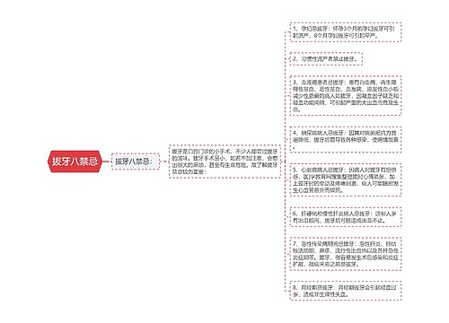 拔牙八禁忌