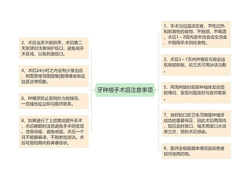 牙种植手术后注意事项