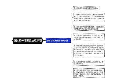 静脉营养液配置注意事项