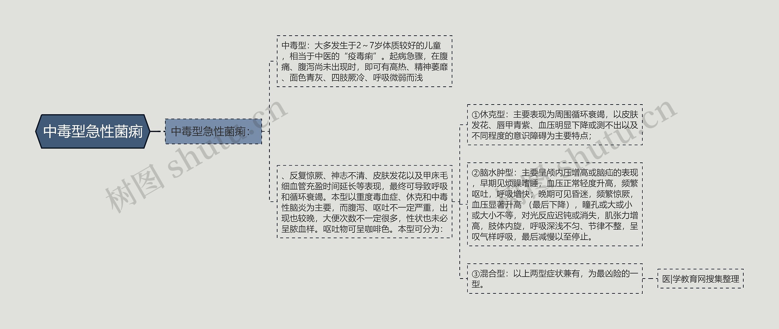 中毒型急性菌痢思维导图