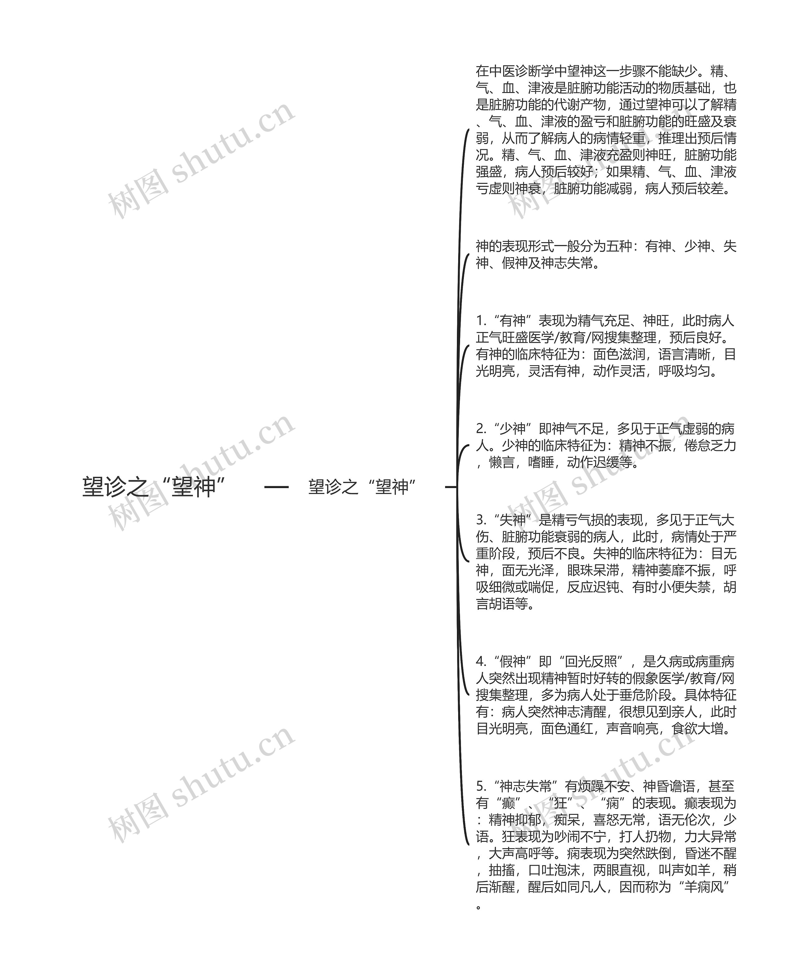 望诊之“望神”思维导图