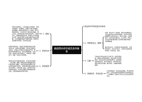 龋齿预示你牙齿正走向衰老