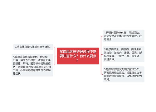 贫血患者在护理过程中需要注意什么？有什么要点？