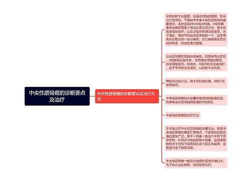 中央性颌骨癌的诊断要点及治疗