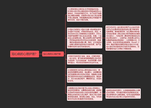 冠心病的心理护理？