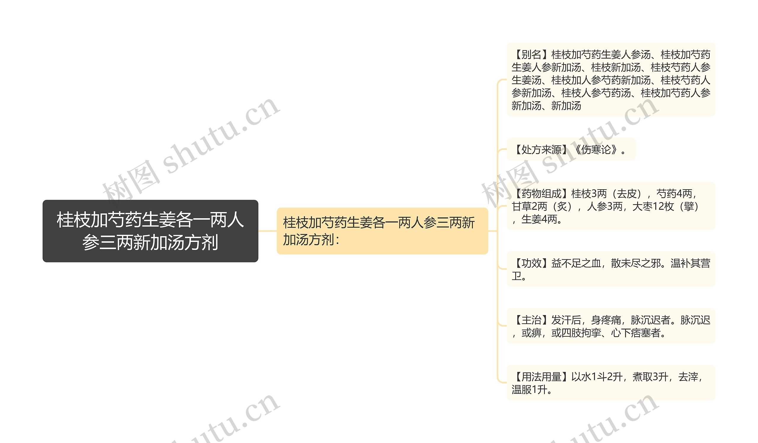 桂枝加芍药生姜各一两人参三两新加汤方剂