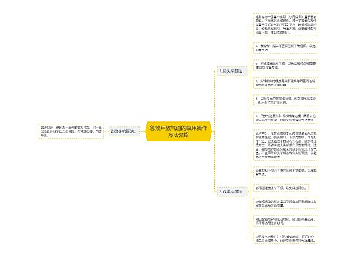 急救开放气道的临床操作方法介绍