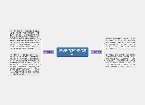 咽喉的解剖形态和生理功能！