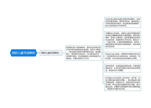 预防儿童牙颌畸形