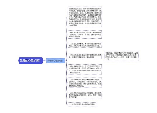 乳母的心里护理？