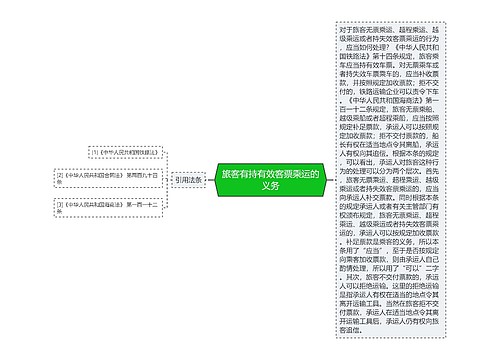 旅客有持有效客票乘运的义务