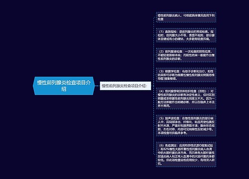 慢性前列腺炎检查项目介绍